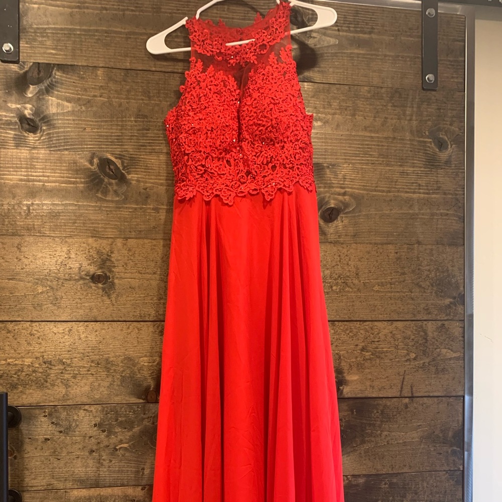 Red formal dress